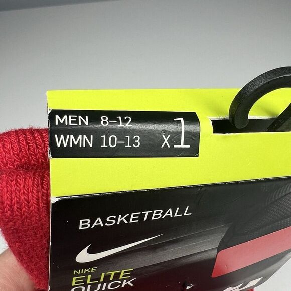 Nike Basketball LeBron Elite Quick Red Socks Men’s Size 8-12 Rare HTF New - Picture 4 of 4